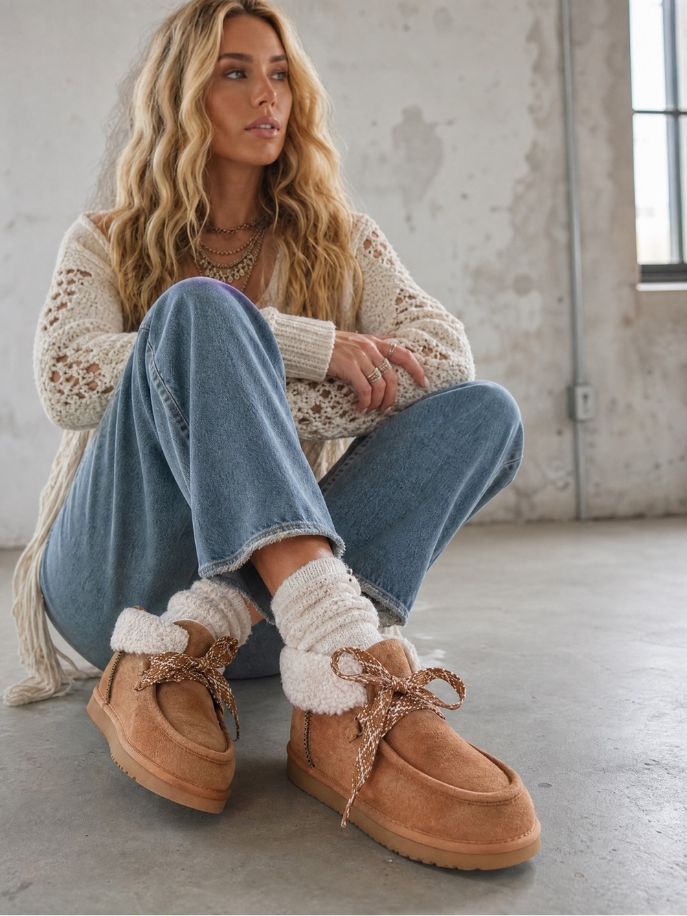 NIB Brand New In Box Very G Cherilyn 2 Vegan Suede Faux Fur Slippers Booties